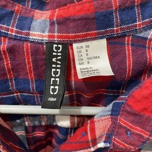 H & M Red and Blue Flannel